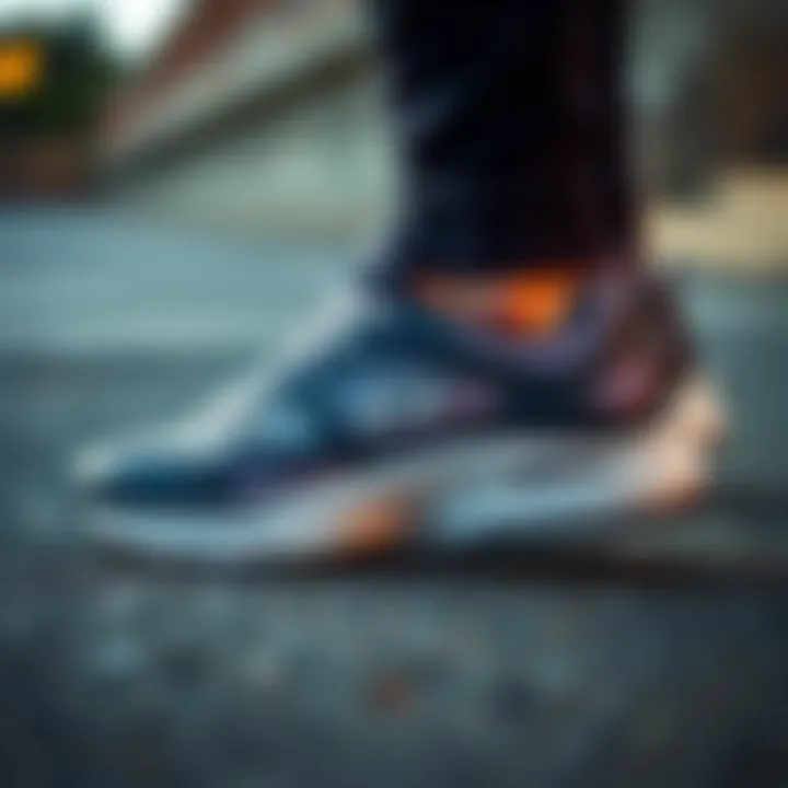 Comfort-focused shoe demonstrating cushioning and support