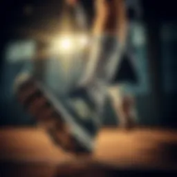 Dynamic athlete showcasing Solomon shoes in action