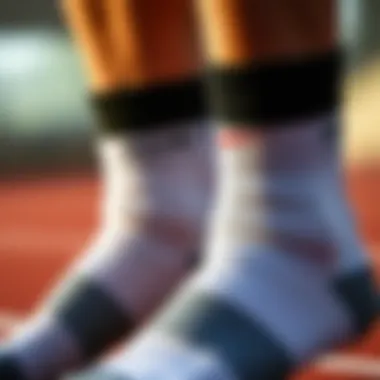 Close-up of premium materials used in contemporary sports socks