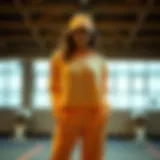 Stylish athletic outfit showcasing modern trends