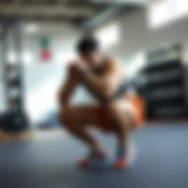 Demonstration of proper squat form