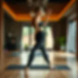 Stylish Pilates leggings in a yoga studio setting