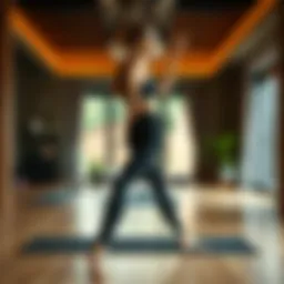 Stylish Pilates leggings in a yoga studio setting