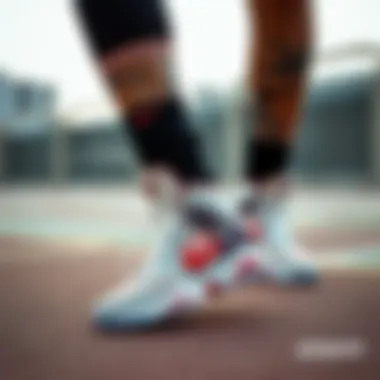 Stylish urban setting featuring Superstep basketball shoes as a fashion statement