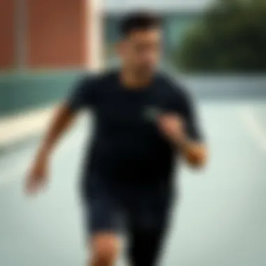 Active Lifestyle - T-Mont Lacoste in Action Dynamic lifestyle shot featuring T-Mont Lacoste in action