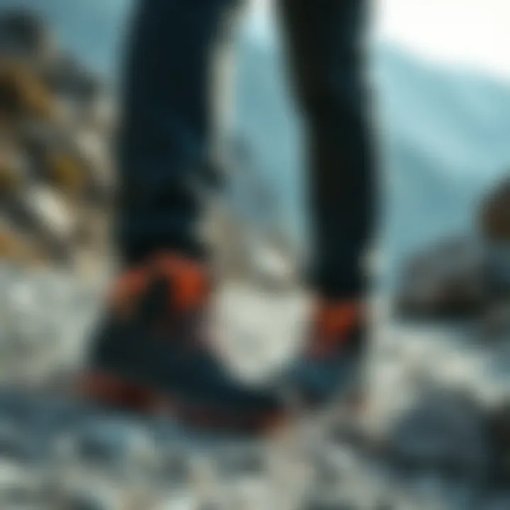 The North Face boots in a rugged outdoor setting emphasizing performance