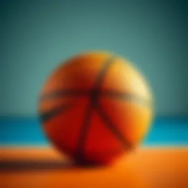 A vibrant orange basketball showcasing its unique texture and design