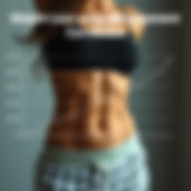 Chart showing the relationship between weight loss and body measurements