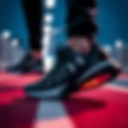 Dynamic design of Under Armor shoes showcasing sleek lines