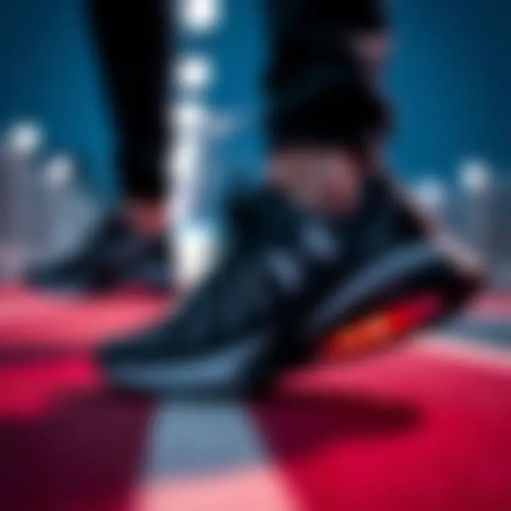 Dynamic design of Under Armor shoes showcasing sleek lines