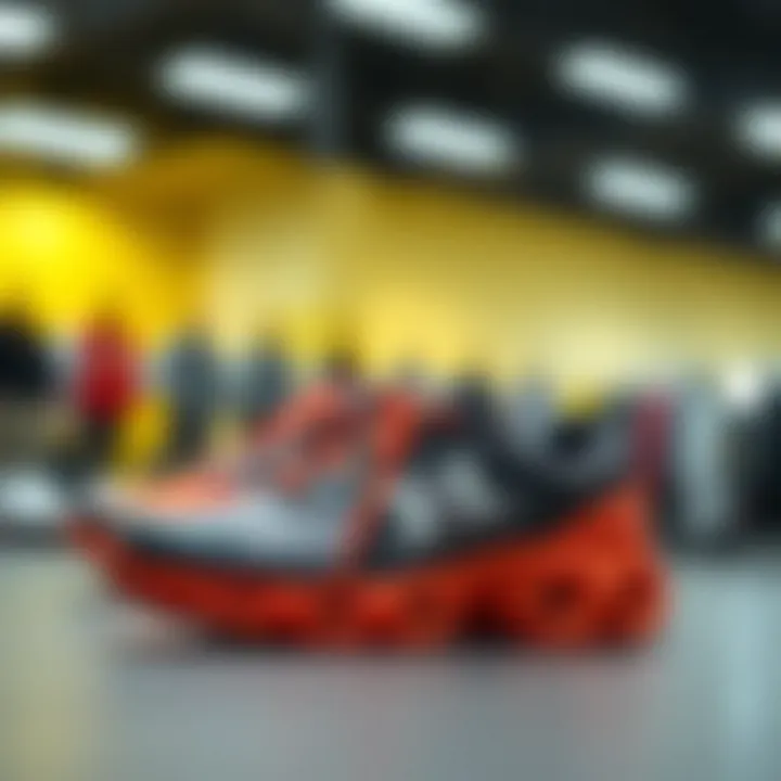 Stylish aesthetics of Under Armor footwear on display