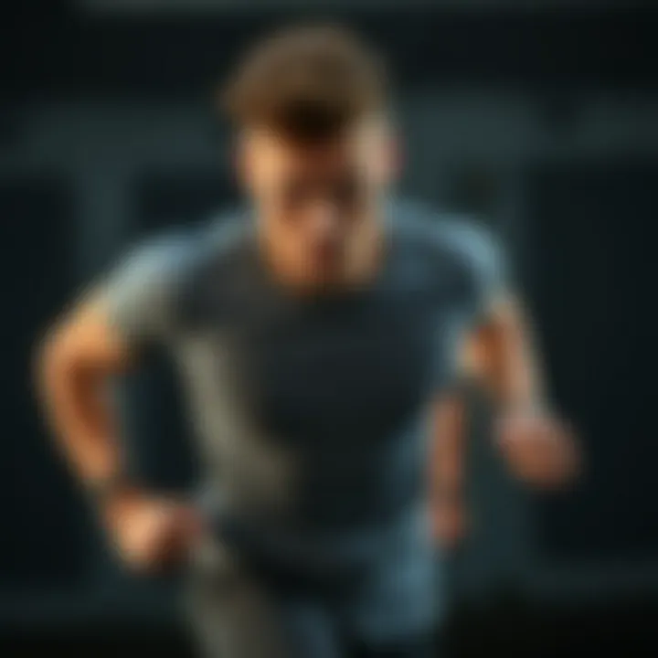 Under T-Shirt in Action Athletic under t-shirt in action during workout