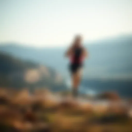 A runner on a scenic trail, embodying the essence of endurance and perseverance.