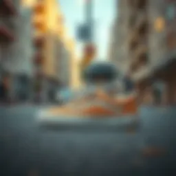 Stylish Vans Old Skool Beige sneaker on a city street