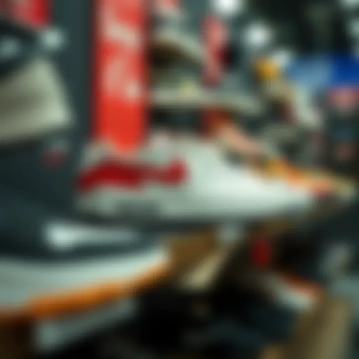 Variety of daily shoe styles on display