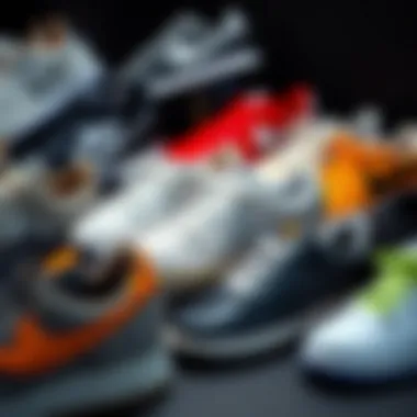 Selection of Nike shoes arranged stylishly for boys