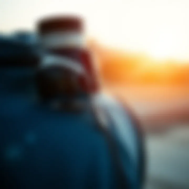 Various materials used in sports thermoses