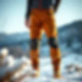 Stylish winter outdoor pants in a snowy landscape