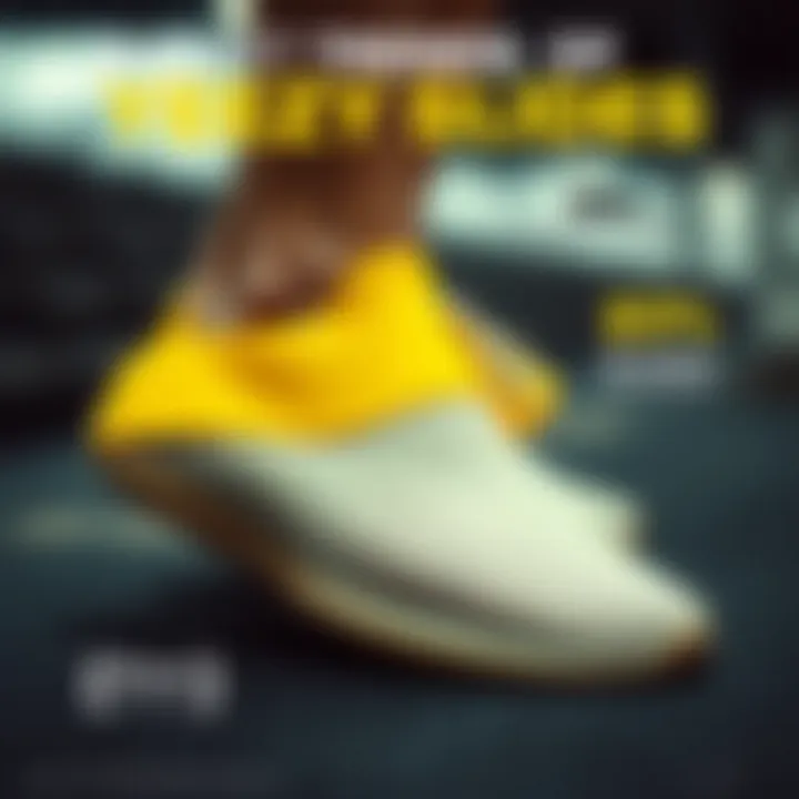 Infographic illustrating market trends of Yeezy slides