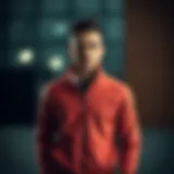 Stylish zip-up fleece showcasing modern design